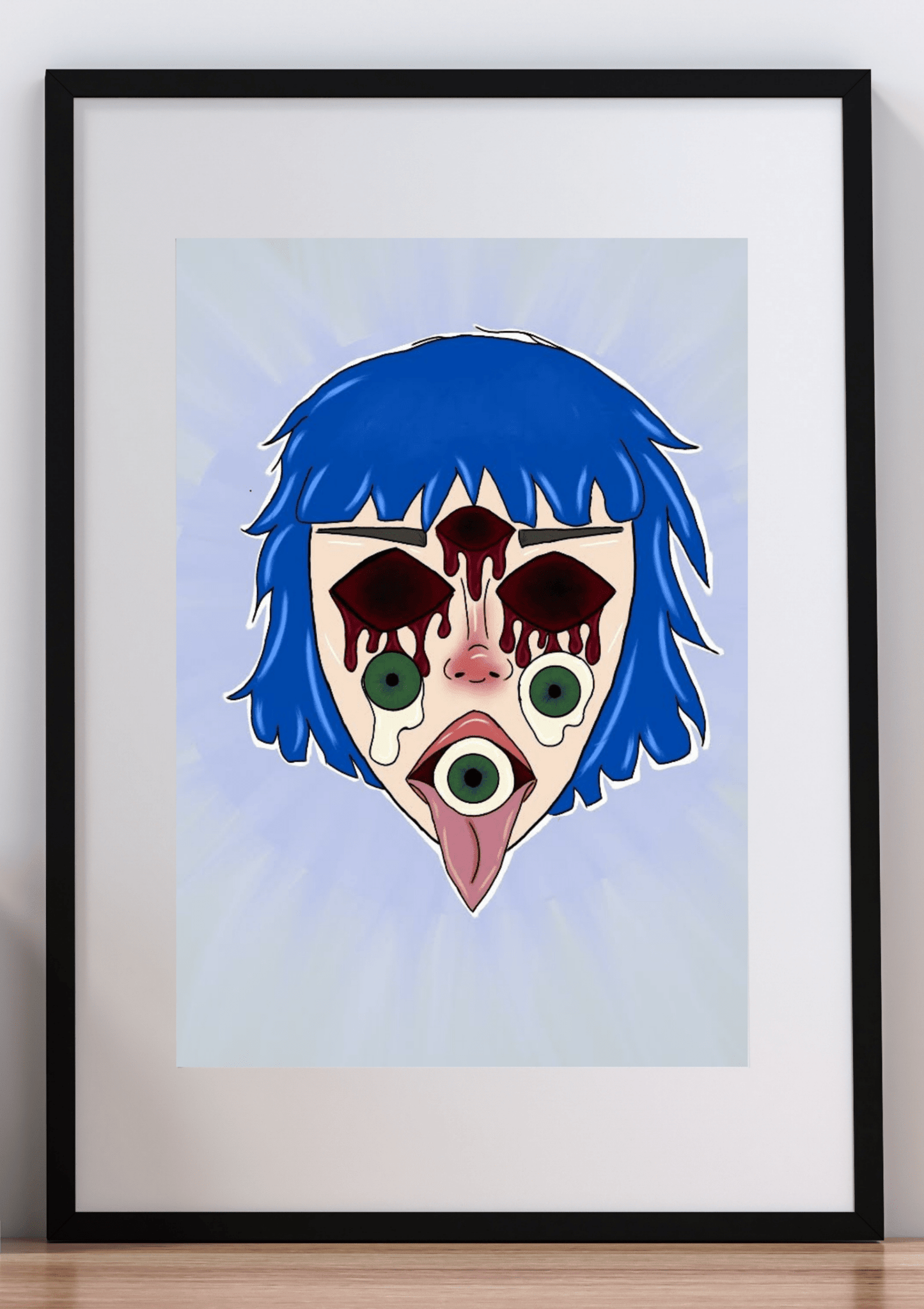 Blue Hair Digital Art - maidenless3