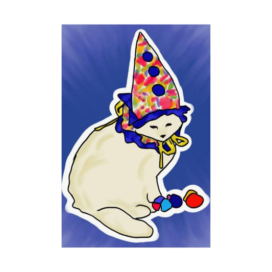 Clown Cat Poster