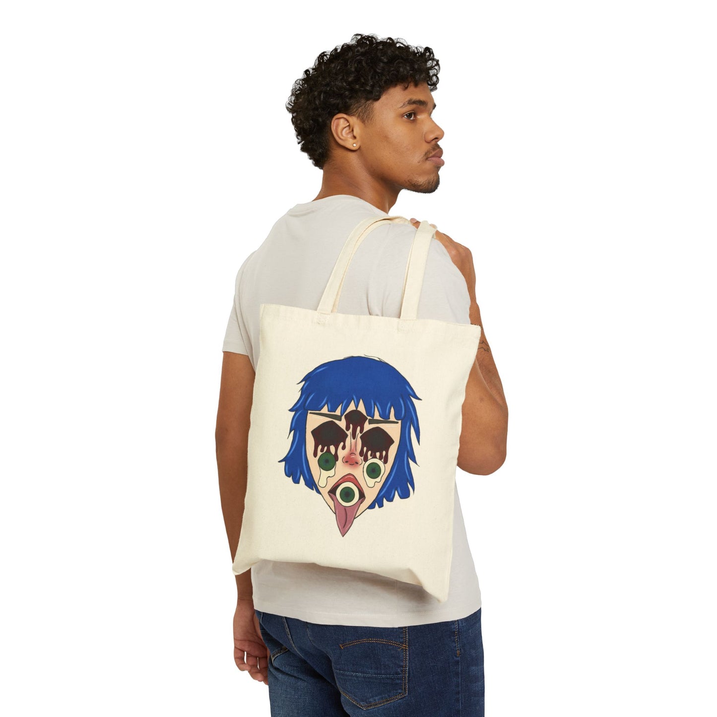 Blue Hair Tote Bag