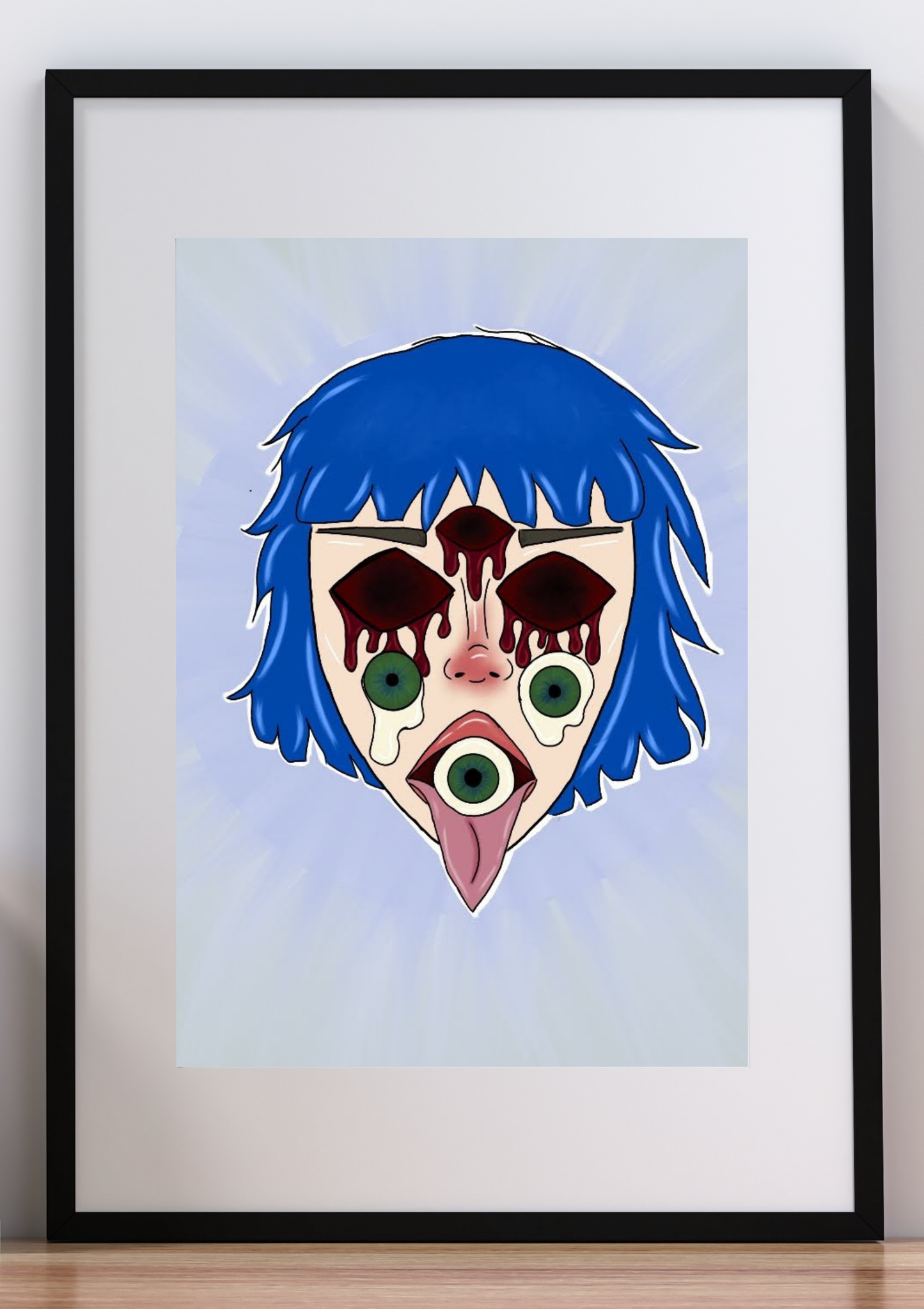 Blue Hair Digital Art