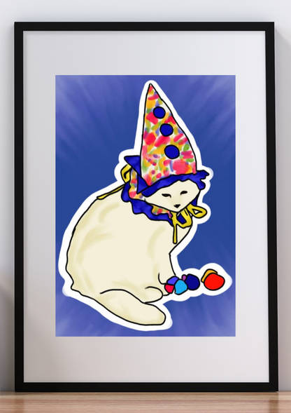 Clown Cat Digital Art