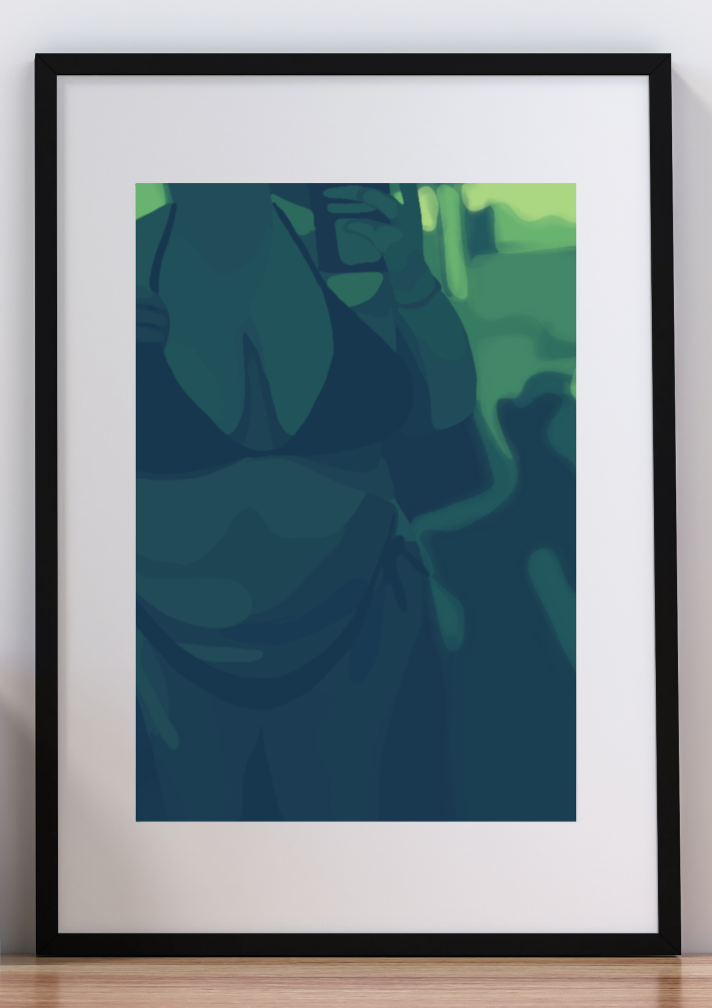 Teal Body Digital Art