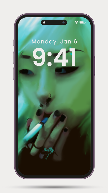 Smoking Girl Digital Art