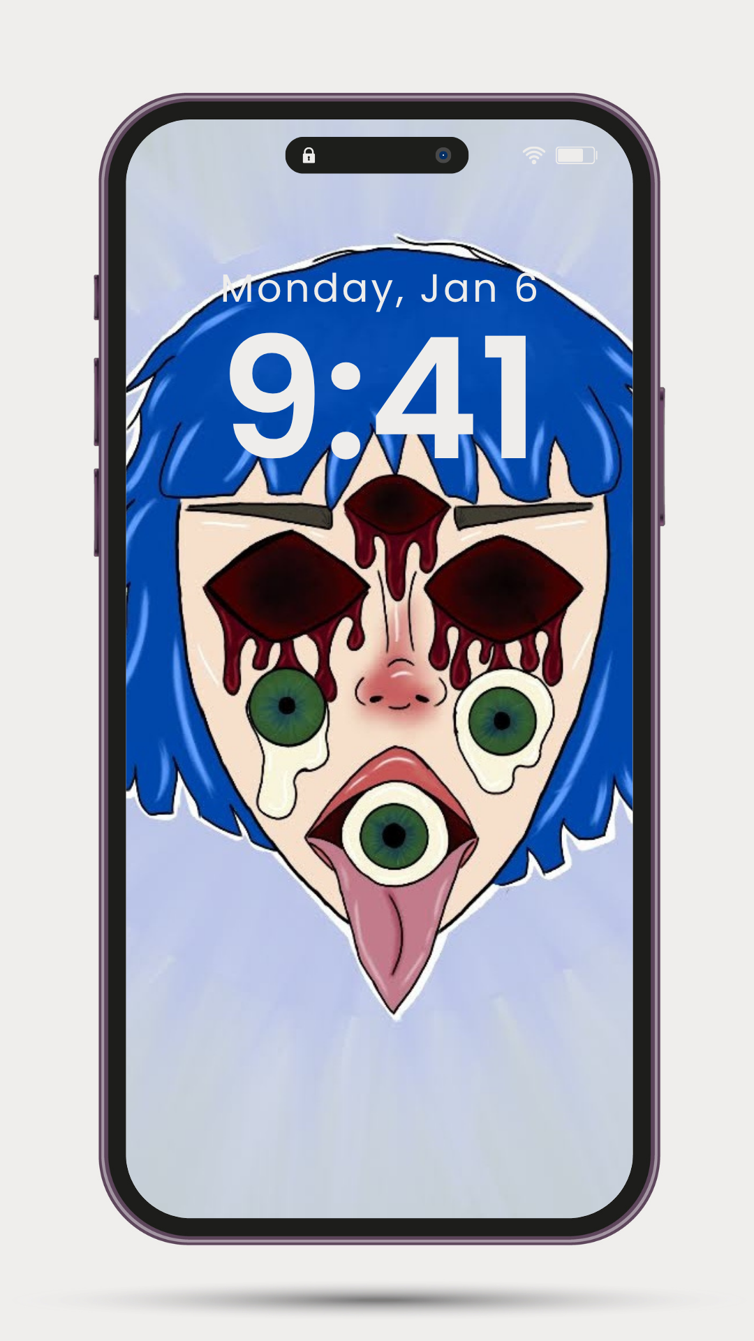 Blue Hair Digital Art
