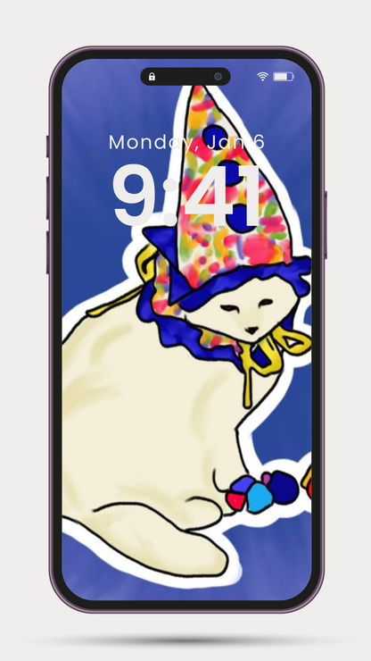 Clown Cat Digital Art