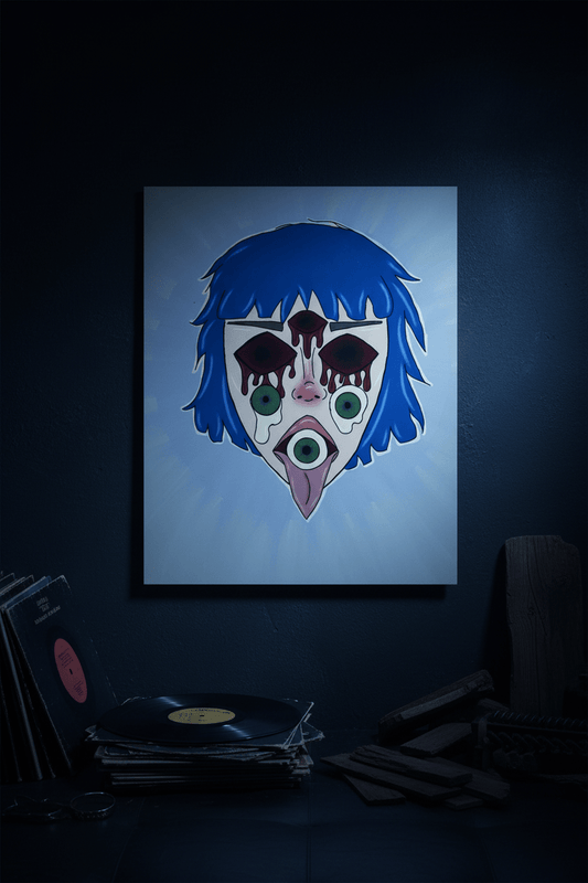 Blue Hair Poster - maidenless3