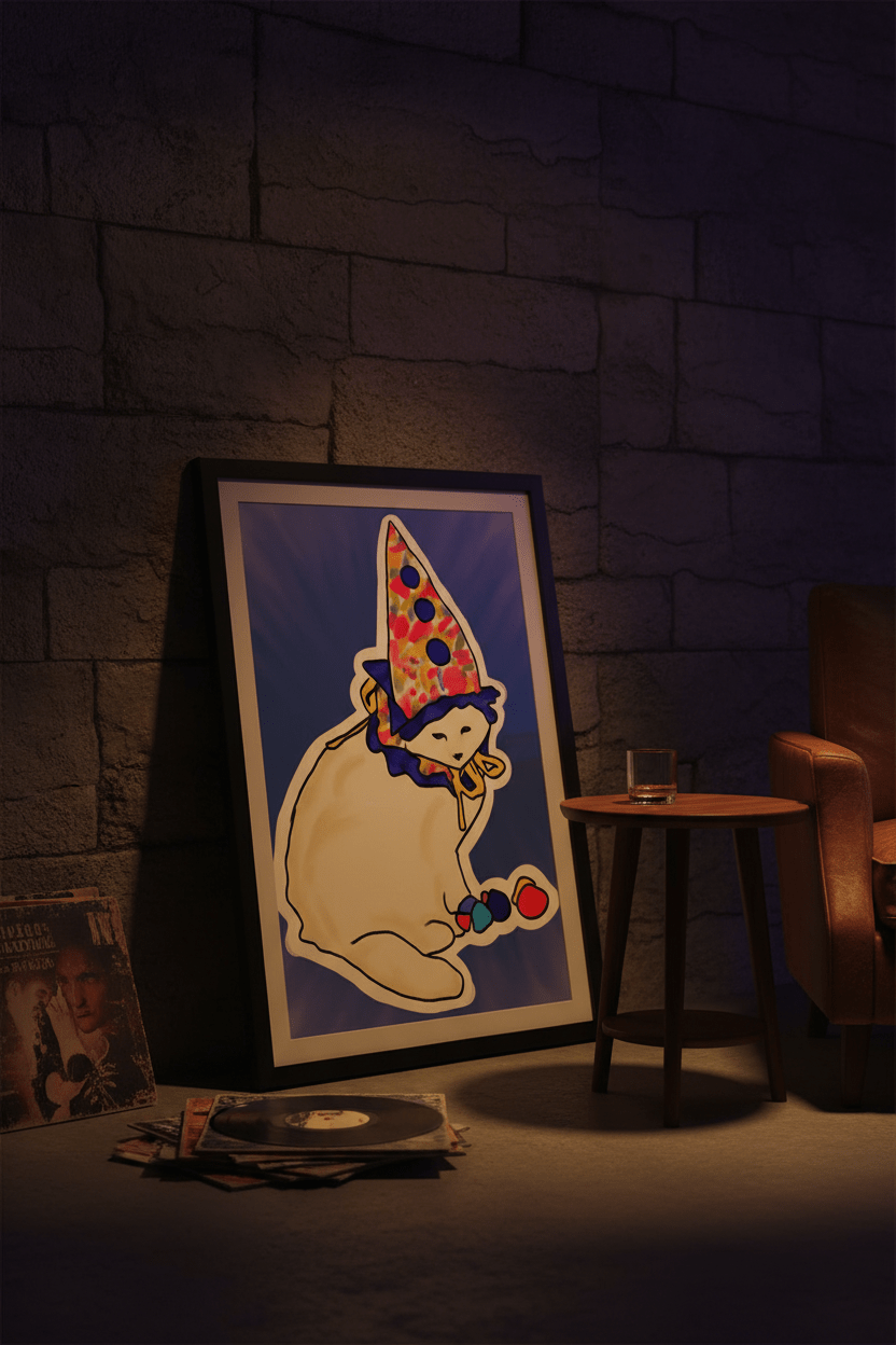 Clown Cat Poster - maidenless3
