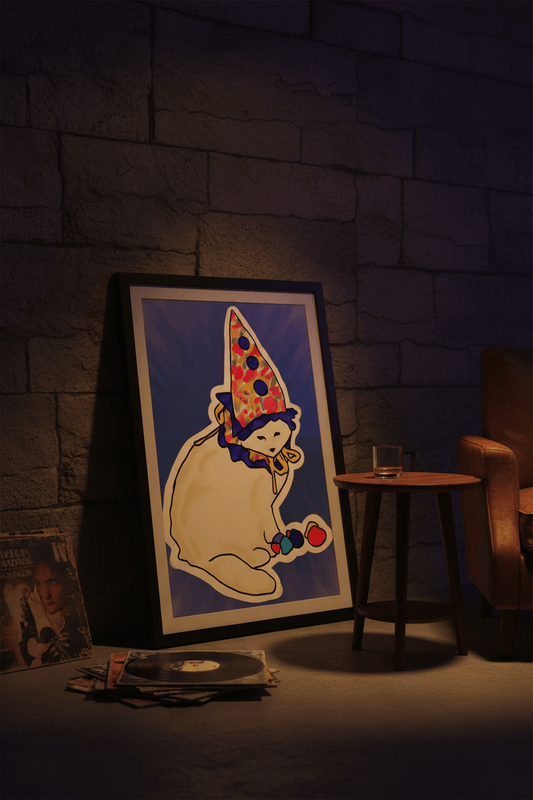 Clown Cat Poster - maidenless3