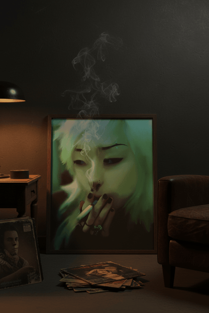 Smoking Girl Poster - maidenless3