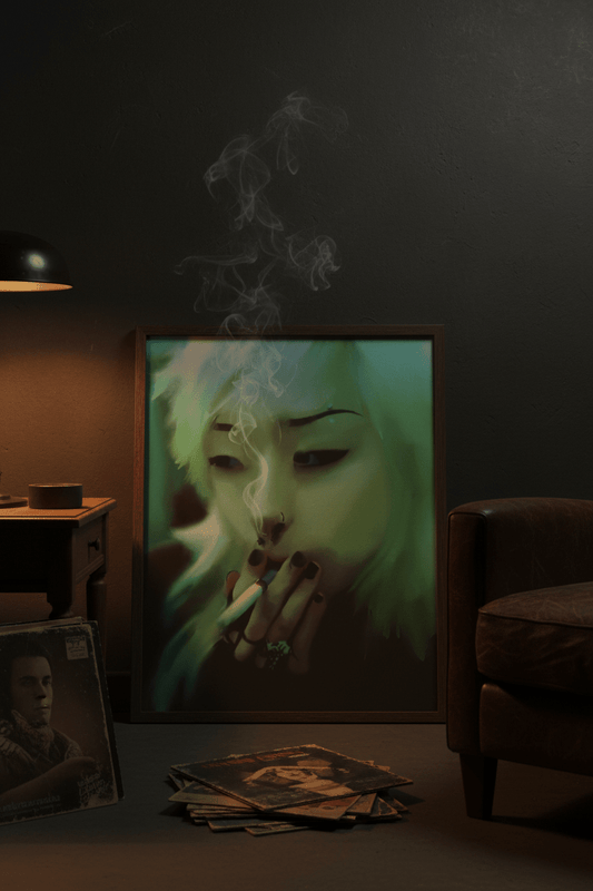 Smoking Girl Poster - maidenless3